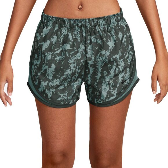 NWT Nike Dri-Fit Mesh Tempo Green Printed Running Shorts - Picture 1 of 7